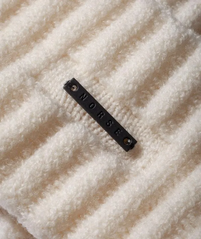 Men Hybrid Rib Beanie Stretch Wool Ecru Norse Projects Beanies