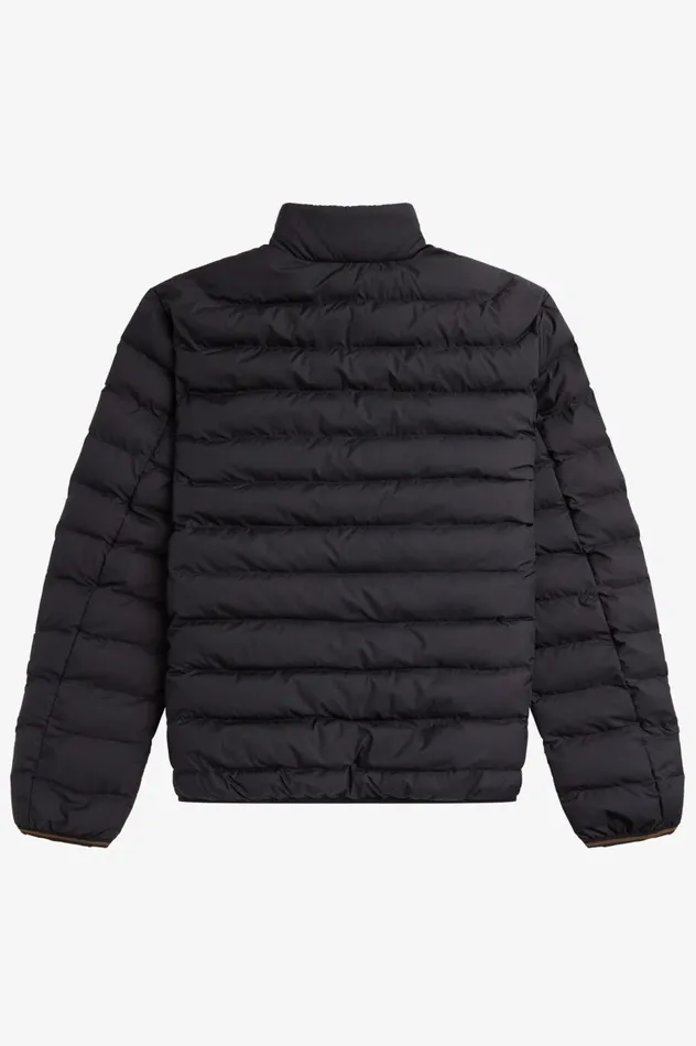 Men Insulated Jacket Black Fred Perry Coats and Jackets