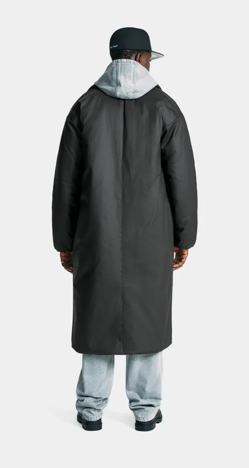 Men Jet Black Rano Puffer Coat Daily Paper Jackets Men Jet Black Rano Puffer Coat Daily Paper Jackets