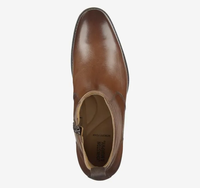 Men Johnston and Murphy Boots Lewis Zip Boot Tan Full Grain Men Johnston and Murphy Boots Lewis Zip Boot Tan Full Grain