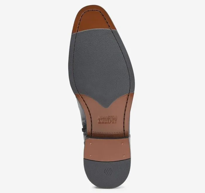 Men Johnston and Murphy Boots Meade Buckle Boot Black Italian Calfskin Men Johnston and Murphy Boots Meade Buckle Boot Black Italian Calfskin