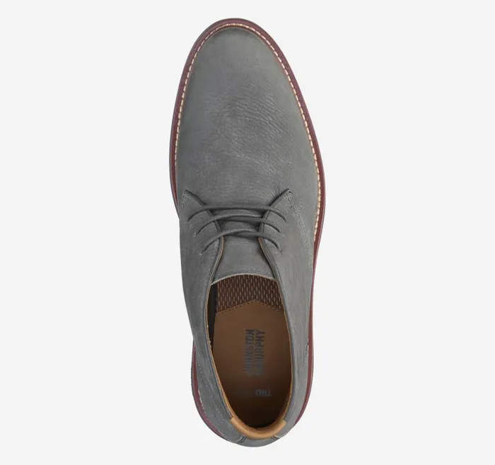 Men Johnston and Murphy Boots Upton Chukka Gray Nubuck Men Johnston and Murphy Boots Upton Chukka Gray Nubuck