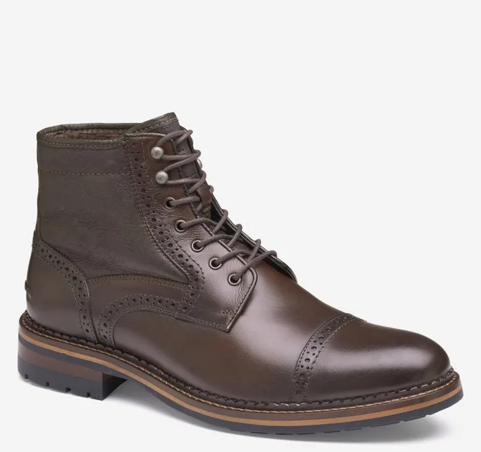 Men Johnston and Murphy Boots XC Flex Connelly Shearling Boot Mahogany Full Grain Men Johnston and Murphy Boots XC Flex Connelly Shearling Boot Mahogany Full Grain