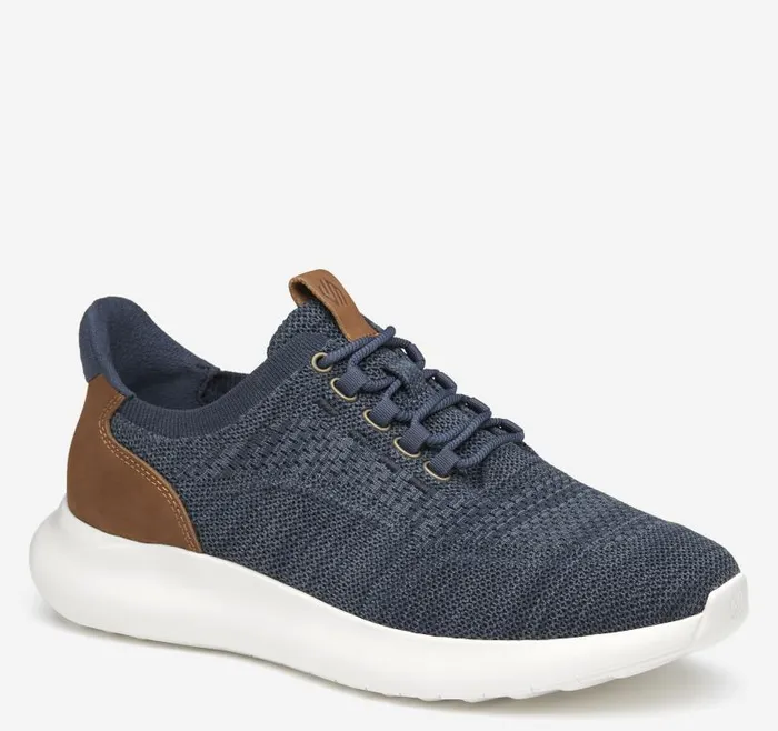 Men Johnston and Murphy LaceUps Amherst 20 Knit Plain Toe Navy Heathered Knit Men Johnston and Murphy LaceUps Amherst 20 Knit Plain Toe Navy Heathered Knit