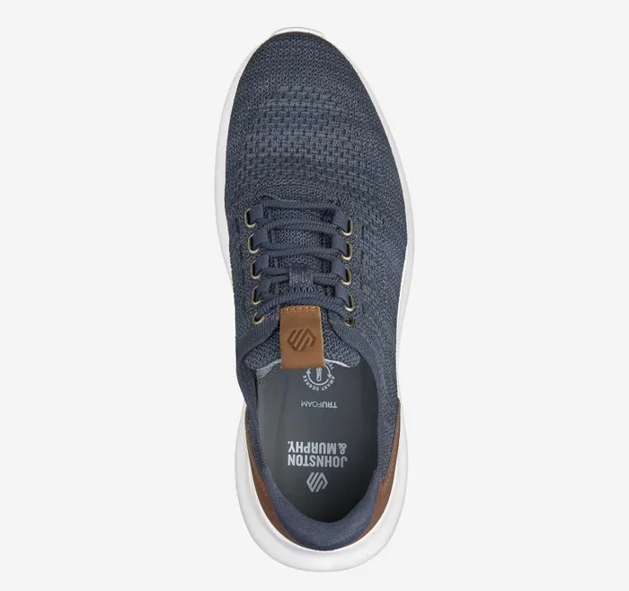 Men Johnston and Murphy LaceUps Amherst 20 Knit Plain Toe Navy Heathered Knit Men Johnston and Murphy LaceUps Amherst 20 Knit Plain Toe Navy Heathered Knit