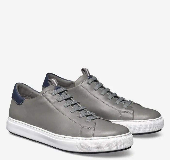 Men Johnston and Murphy LaceUps Anson LacetoToe Gray Sheepskin