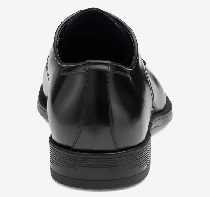 Men Johnston and Murphy LaceUps Flynch Plain Toe Black Italian Calfskin
