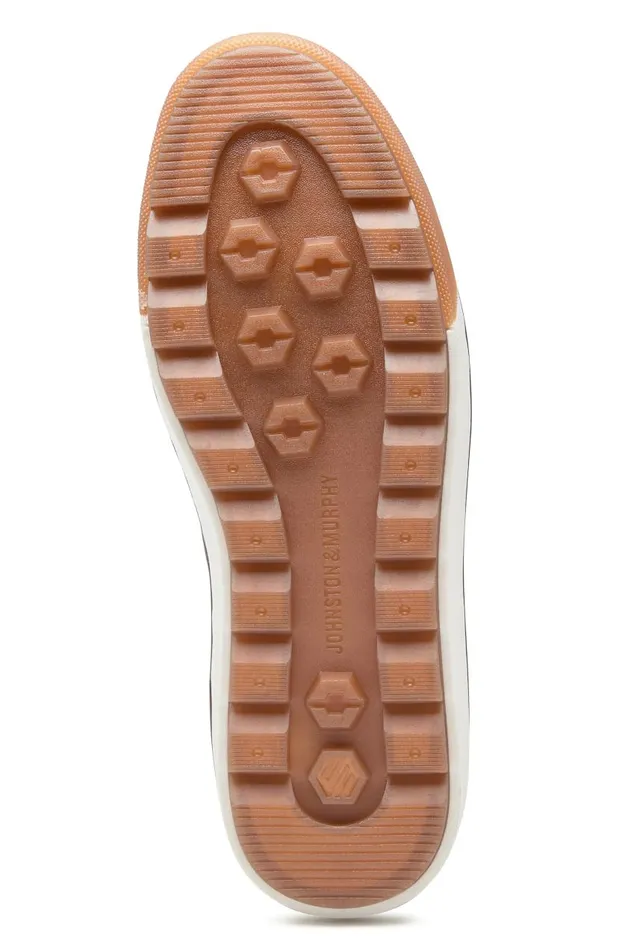 Men Johnston and Murphy LaceUps McGuffey Lug Plain Toe Tan Oiled Waterproof Full Grain