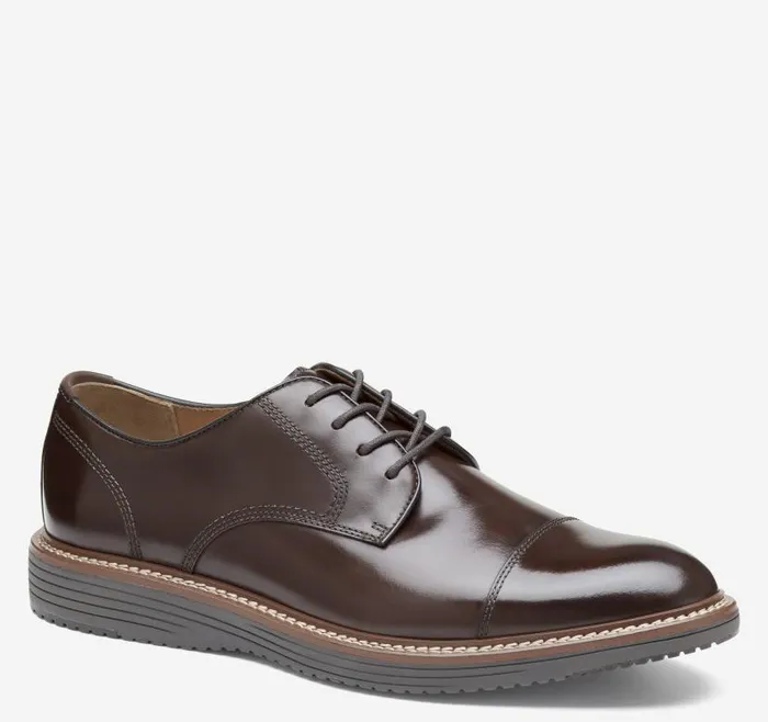 Men Johnston and Murphy LaceUps Upton Cap Toe Mahogany Full Grain
