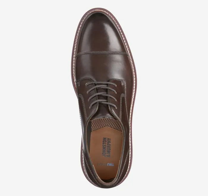 Men Johnston and Murphy LaceUps Upton Cap Toe Mahogany Full Grain Men Johnston and Murphy LaceUps Upton Cap Toe Mahogany Full Grain