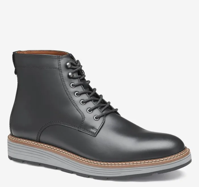 Men Johnston and Murphy LaceUps Upton Lug Plain Toe Boot Black Waterproof Full Grain Men Johnston and Murphy LaceUps Upton Lug Plain Toe Boot Black Waterproof Full Grain
