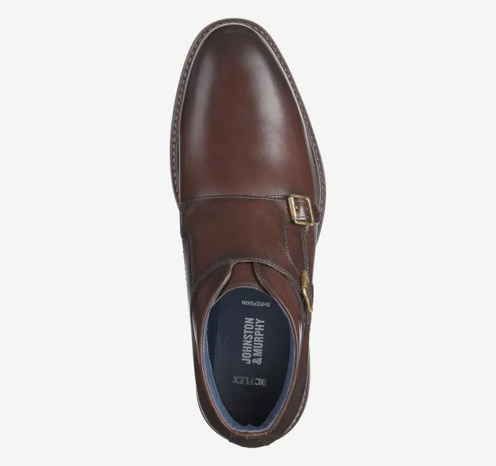 Men Johnston and Murphy LaceUps XC Flex Raleigh Double Buckle Boot Mahogany Full Grain Men Johnston and Murphy LaceUps XC Flex Raleigh Double Buckle Boot Mahogany Full Grain