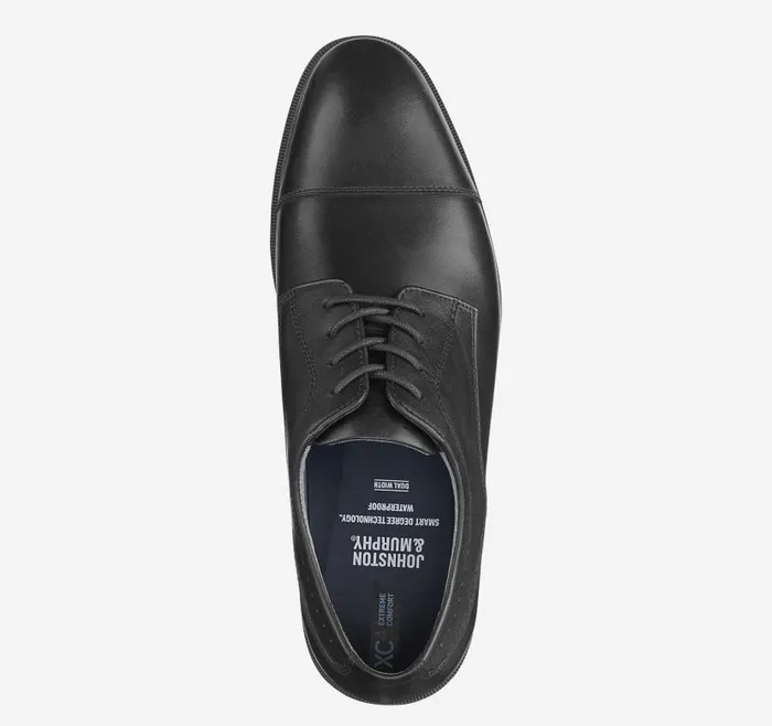 Men Johnston and Murphy LaceUps XC4 Maddox Cap Toe Black Waterproof Full Grain Men Johnston and Murphy LaceUps XC4 Maddox Cap Toe Black Waterproof Full Grain