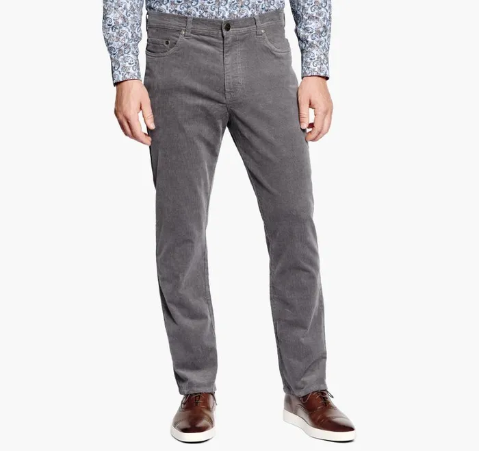 Men Johnston and Murphy Pants and Jeans Corduroy Pants Charcoal