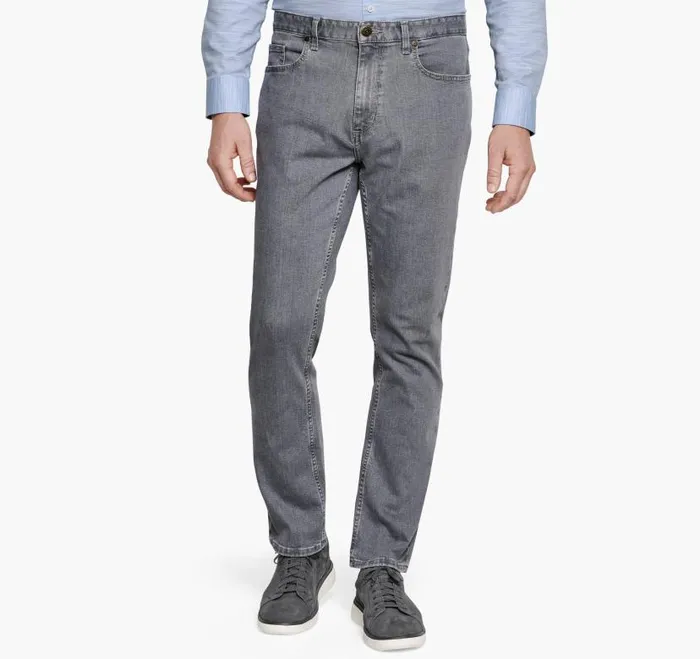 Men Johnston and Murphy Pants and Jeans Denim Jeans Gray Wash