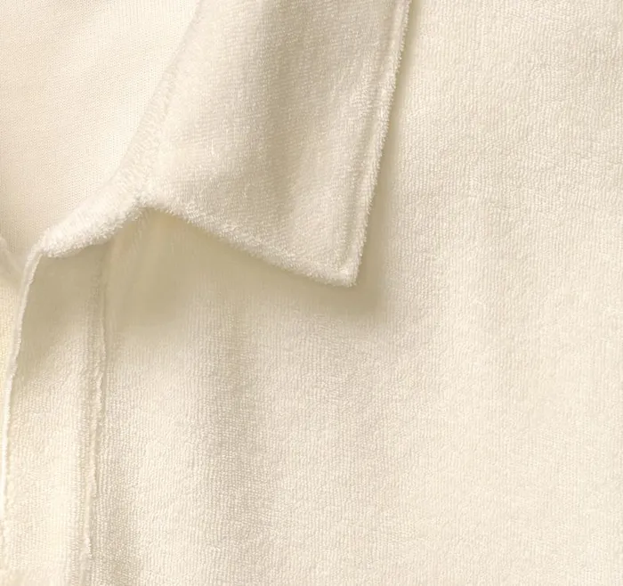 Men Johnston and Murphy Polos and Tees Terry Open Collar Polo Cream Men Johnston and Murphy Polos and Tees Terry Open Collar Polo Cream