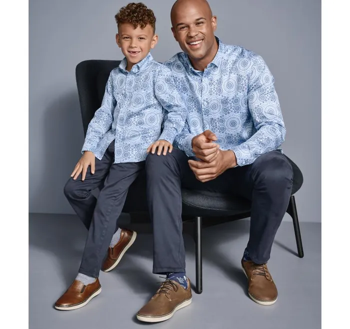 Men Johnston and Murphy Shirts Printed Cotton Shirt Blue Kaleidoscope Men Johnston and Murphy Shirts Printed Cotton Shirt Blue Kaleidoscope
