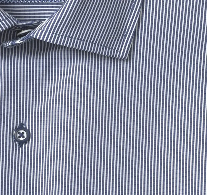 Men Johnston and Murphy Shirts XC4 LongSleeve Print Knit Shirt Navy Fine Stripe Men Johnston and Murphy Shirts XC4 LongSleeve Print Knit Shirt Navy Fine Stripe