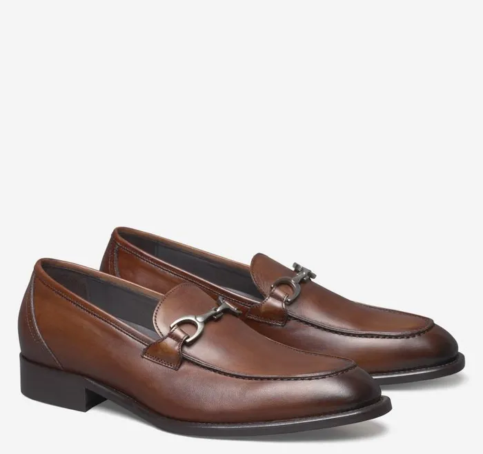 Men Johnston and Murphy SlipOns and Loafers Ellsworth Bit Loafer Brown Italian Calfskin Men Johnston and Murphy SlipOns and Loafers Ellsworth Bit Loafer Brown Italian Calfskin