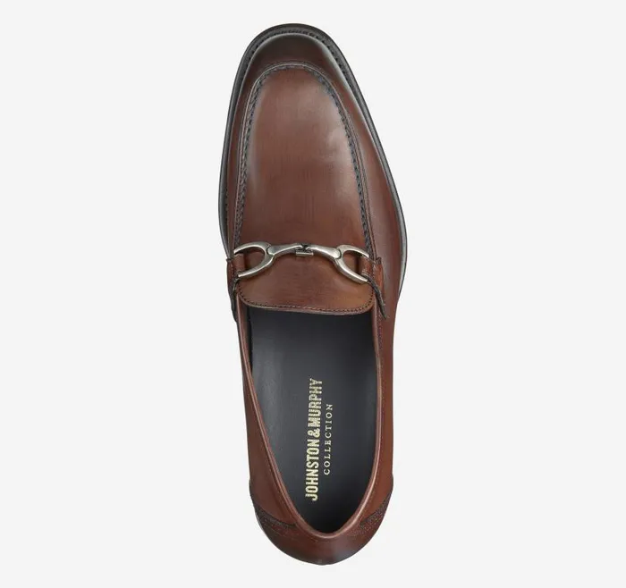 Men Johnston and Murphy SlipOns and Loafers Ellsworth Bit Loafer Brown Italian Calfskin Men Johnston and Murphy SlipOns and Loafers Ellsworth Bit Loafer Brown Italian Calfskin