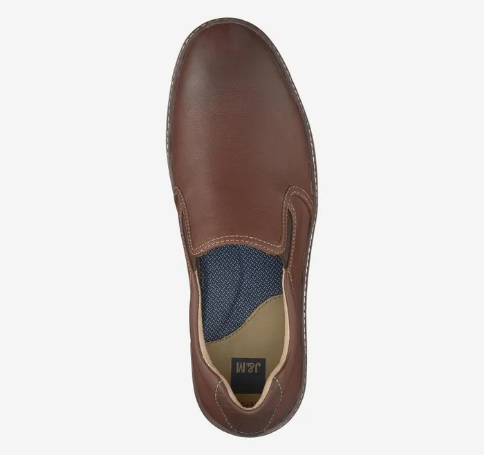 Men Johnston and Murphy SlipOns and Loafers McGuffey SlipOn Dark Brown Tumbled Full Grain Men Johnston and Murphy SlipOns and Loafers McGuffey SlipOn Dark Brown Tumbled Full Grain