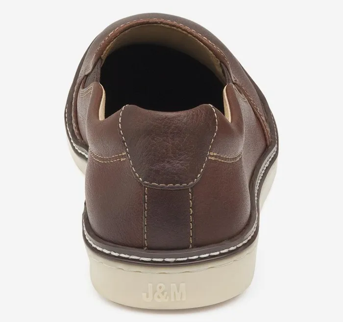 Men Johnston and Murphy SlipOns and Loafers McGuffey SlipOn Dark Brown Tumbled Full Grain Men Johnston and Murphy SlipOns and Loafers McGuffey SlipOn Dark Brown Tumbled Full Grain