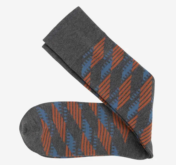 Men Johnston and Murphy Socks Cool Moon Tech Socks Gray Multi Geo Multi Stripes Men Johnston and Murphy Socks Cool Moon Tech Socks Gray Multi Geo Multi Stripes