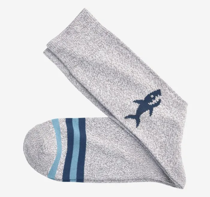 Men Johnston and Murphy Socks Heathered Boot Socks Grey Shark