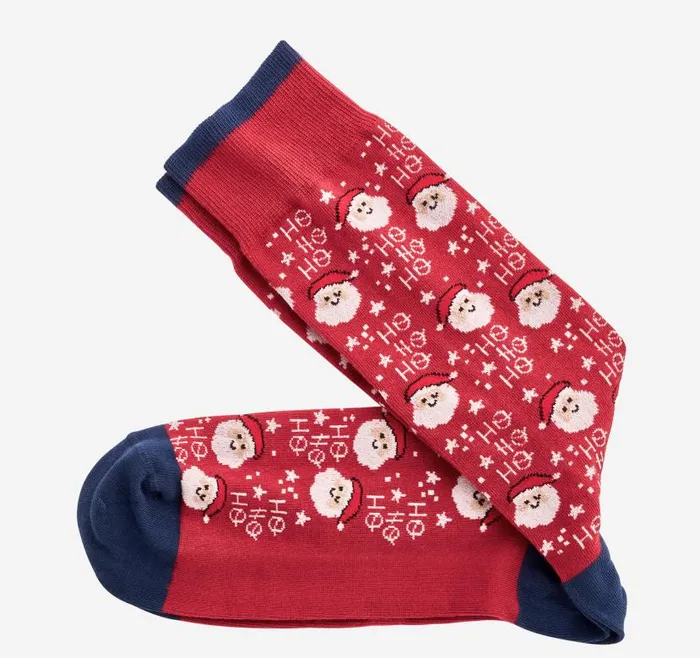 Men Johnston and Murphy Socks Pima Cotton HolidayThemed Socks Red Santas