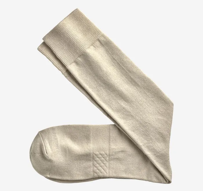 Men Johnston and Murphy Socks Solid Dress Socks Taupe