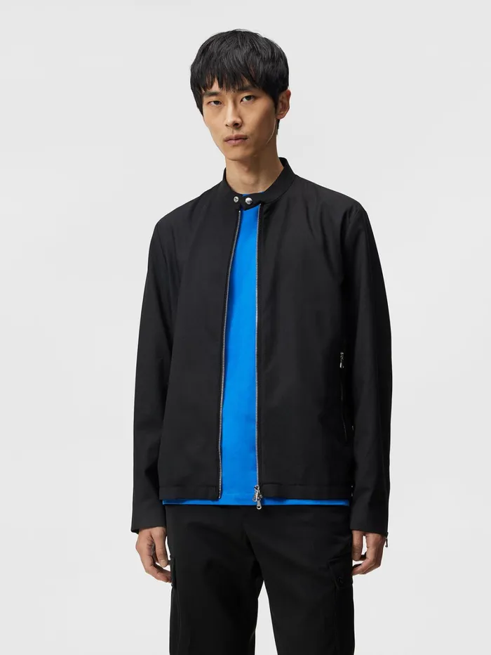 Men Josiah Biker Summer Wool Black JLindeberg Overshirts