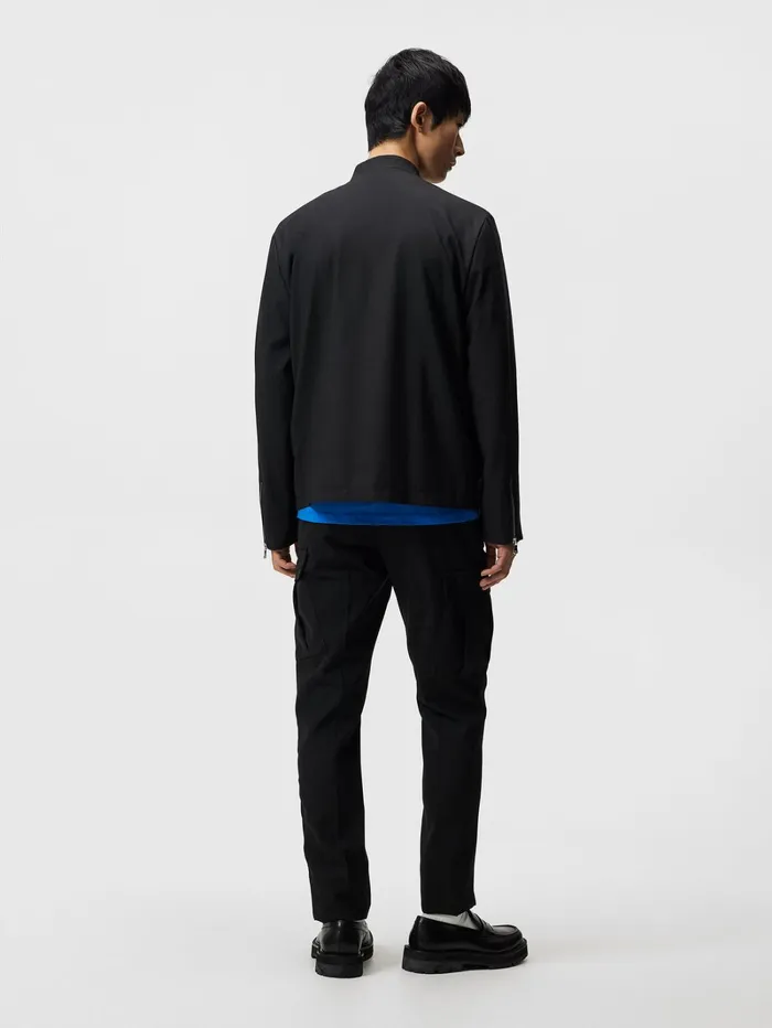 Men Josiah Biker Summer Wool Black JLindeberg Overshirts Men Josiah Biker Summer Wool Black JLindeberg Overshirts