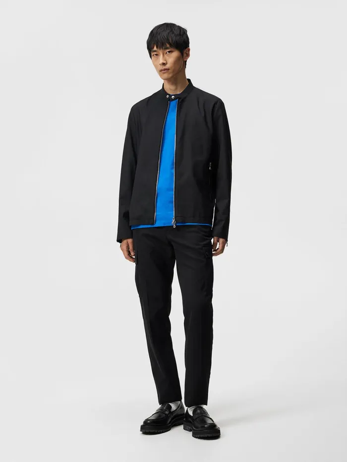 Men Josiah Biker Summer Wool Black JLindeberg Overshirts Men Josiah Biker Summer Wool Black JLindeberg Overshirts