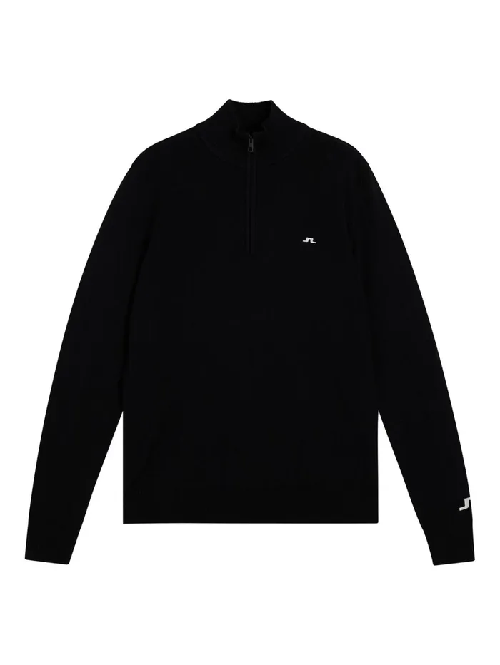 Men Kian Knitted Sweater Black JLindeberg Knitwear