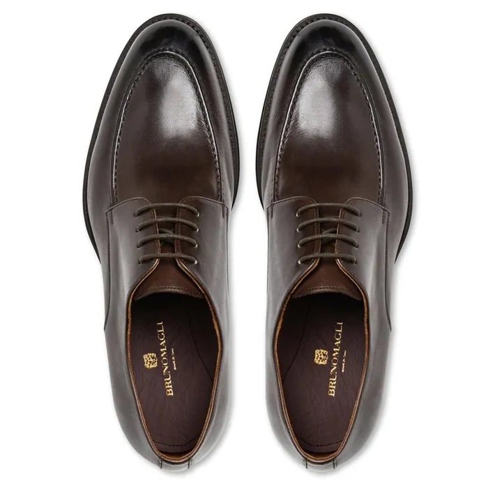 Men Laceups and Oxfords Bruno Magli Santino Classic Leather DerbyBrown