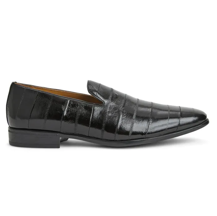 Men Loafers and Slipons Bruno Magli Bellino Leather Loafer Black Eel