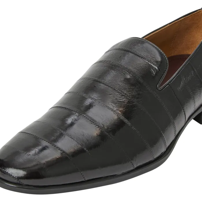 Men Loafers and Slipons Bruno Magli Bellino Leather Loafer Black Eel