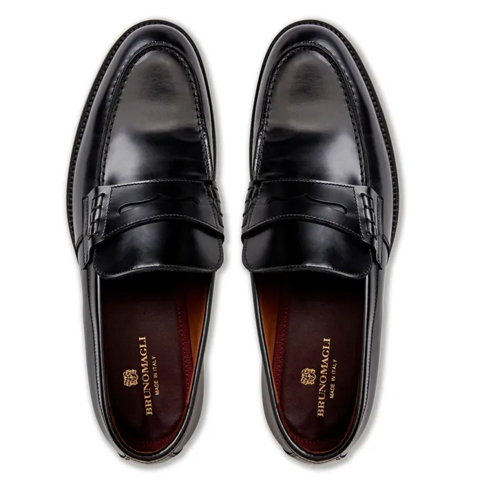 Men Loafers and Slipons Bruno Magli Carter Casual Loafer Black Leather