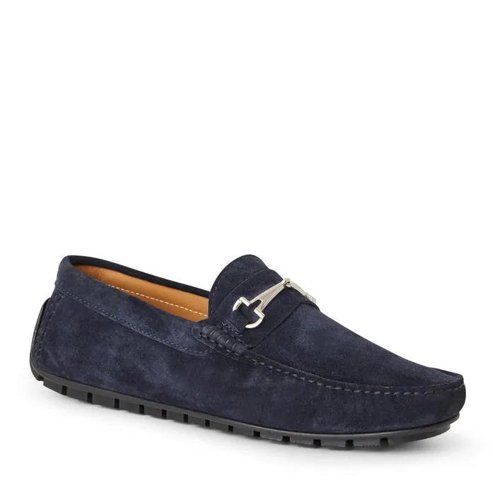 Men Loafers and Slipons Bruno Magli Darius Driving Suede MoccasinNavy
