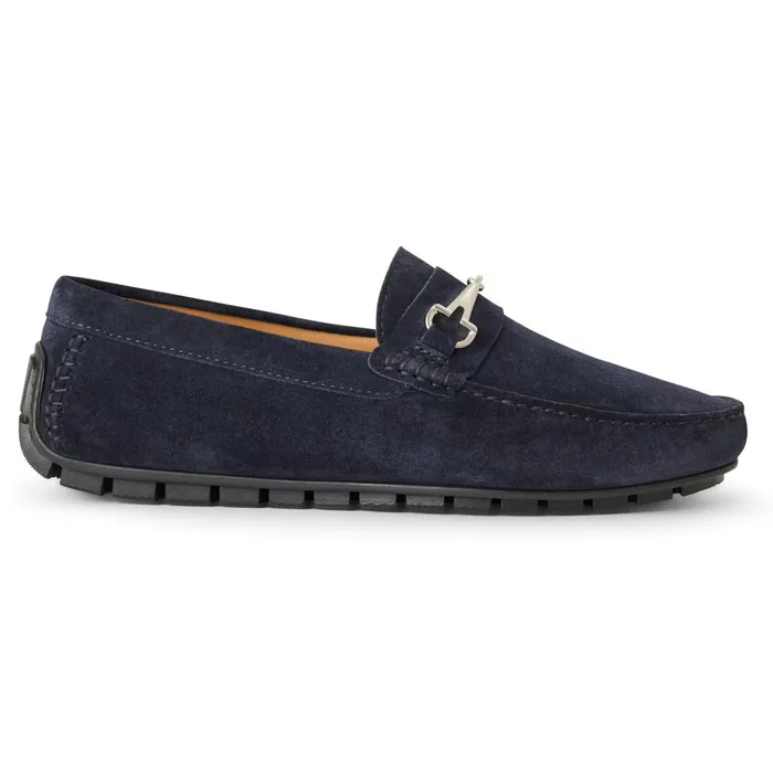 Men Loafers and Slipons Bruno Magli Darius Driving Suede MoccasinNavy