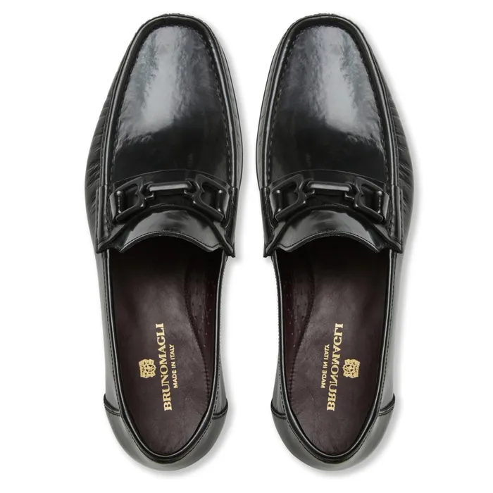 Men Loafers and Slipons Bruno Magli Trieste Classic Leather Loafer Black