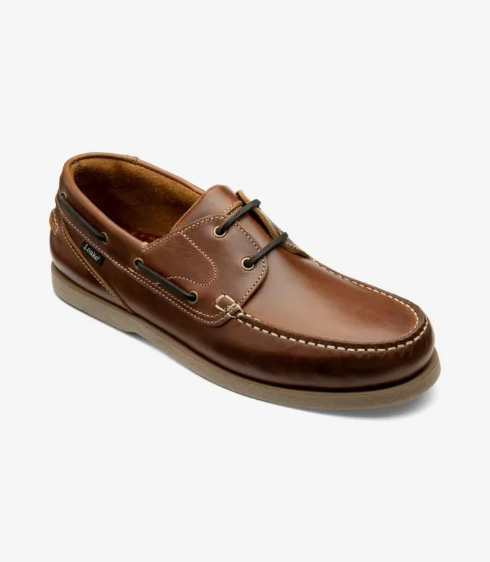 Men Loake Boat Shoes Lymington Brown Waxy Men Loake Boat Shoes Lymington Brown Waxy