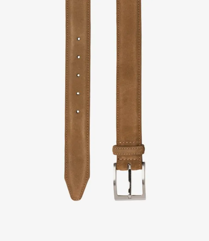 Men Loake Casual Belts William Belt Tan Suede