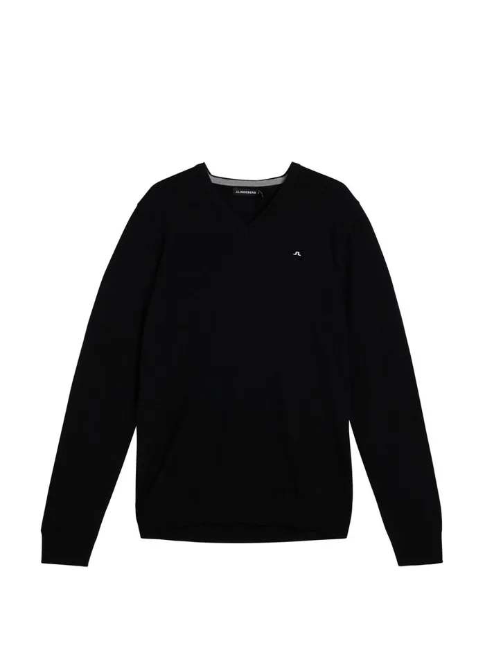 Men Lymann Merino Vneck Sweater Black JLindeberg Knitwear Men Lymann Merino Vneck Sweater Black JLindeberg Knitwear