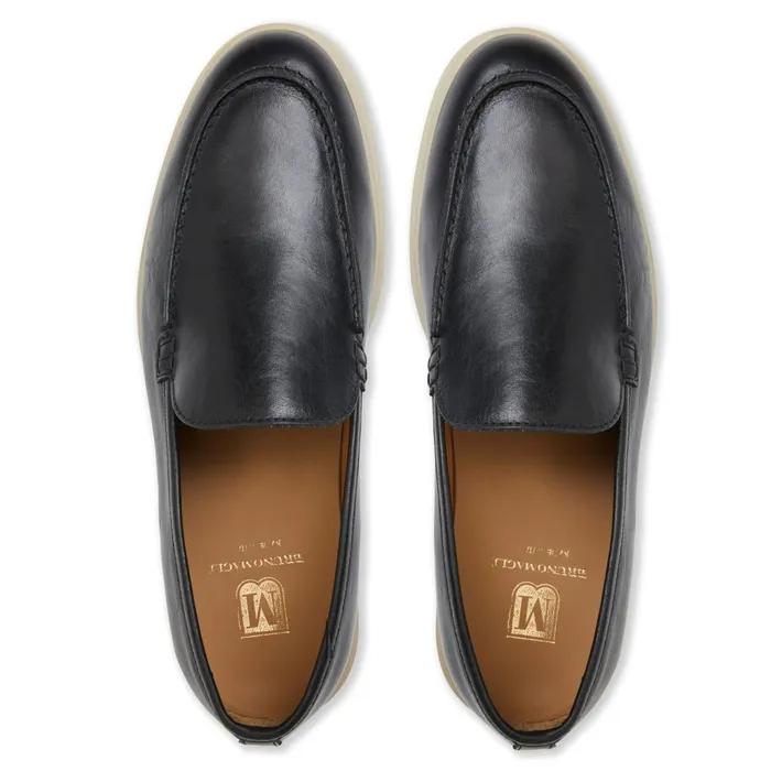 Men M BY BRUNO MAGLI Bruno Magli Primo Casual Slip On Loafer Black Leather Men M BY BRUNO MAGLI Bruno Magli Primo Casual Slip On Loafer Black Leather
