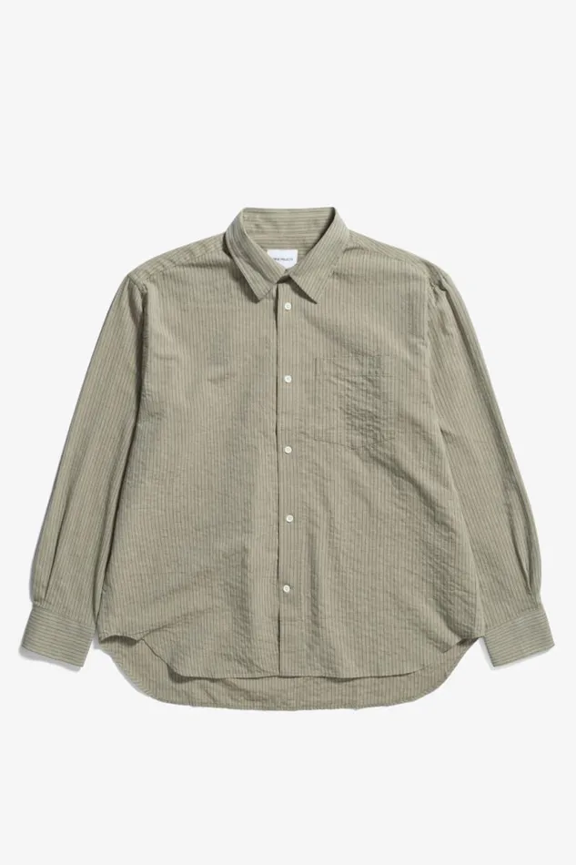 Men Mo Oversized Striped Shirt Clay Norse Projects Shirting