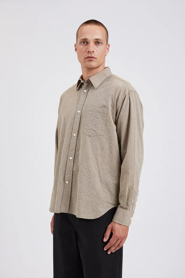 Men Mo Oversized Striped Shirt Clay Norse Projects Shirting
