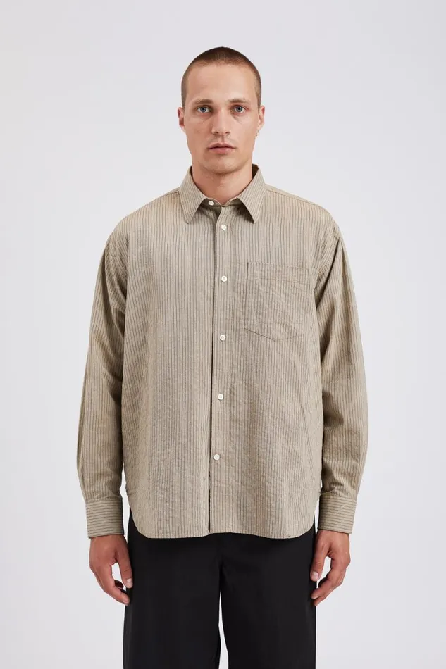 Men Mo Oversized Striped Shirt Clay Norse Projects Shirting