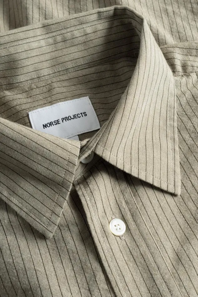 Men Mo Oversized Striped Shirt Clay Norse Projects Shirting