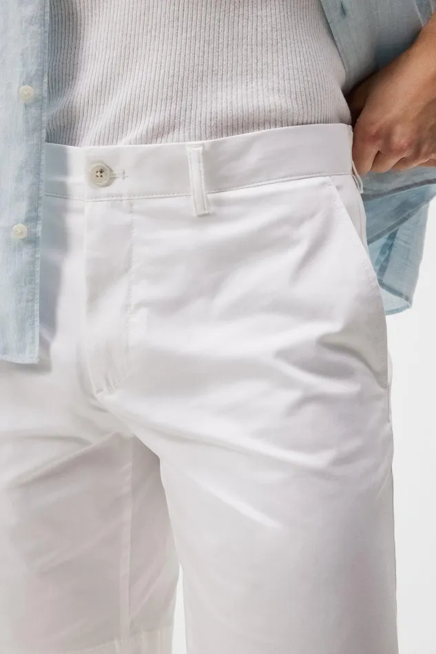 Men Nathan Super Satin Shorts White JLindeberg Shorts Men Nathan Super Satin Shorts White JLindeberg Shorts
